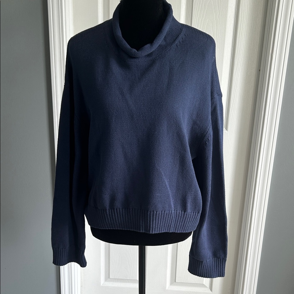 Copper Key Navy Cowl Neck Sweater